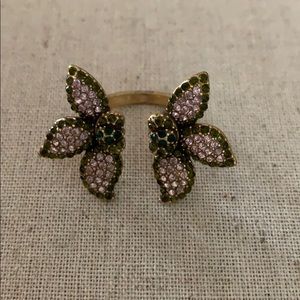 Pave petal ring (split)
